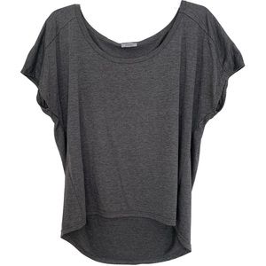 Tobi Grey High Low Scoop Neck Oversized T-Shirt